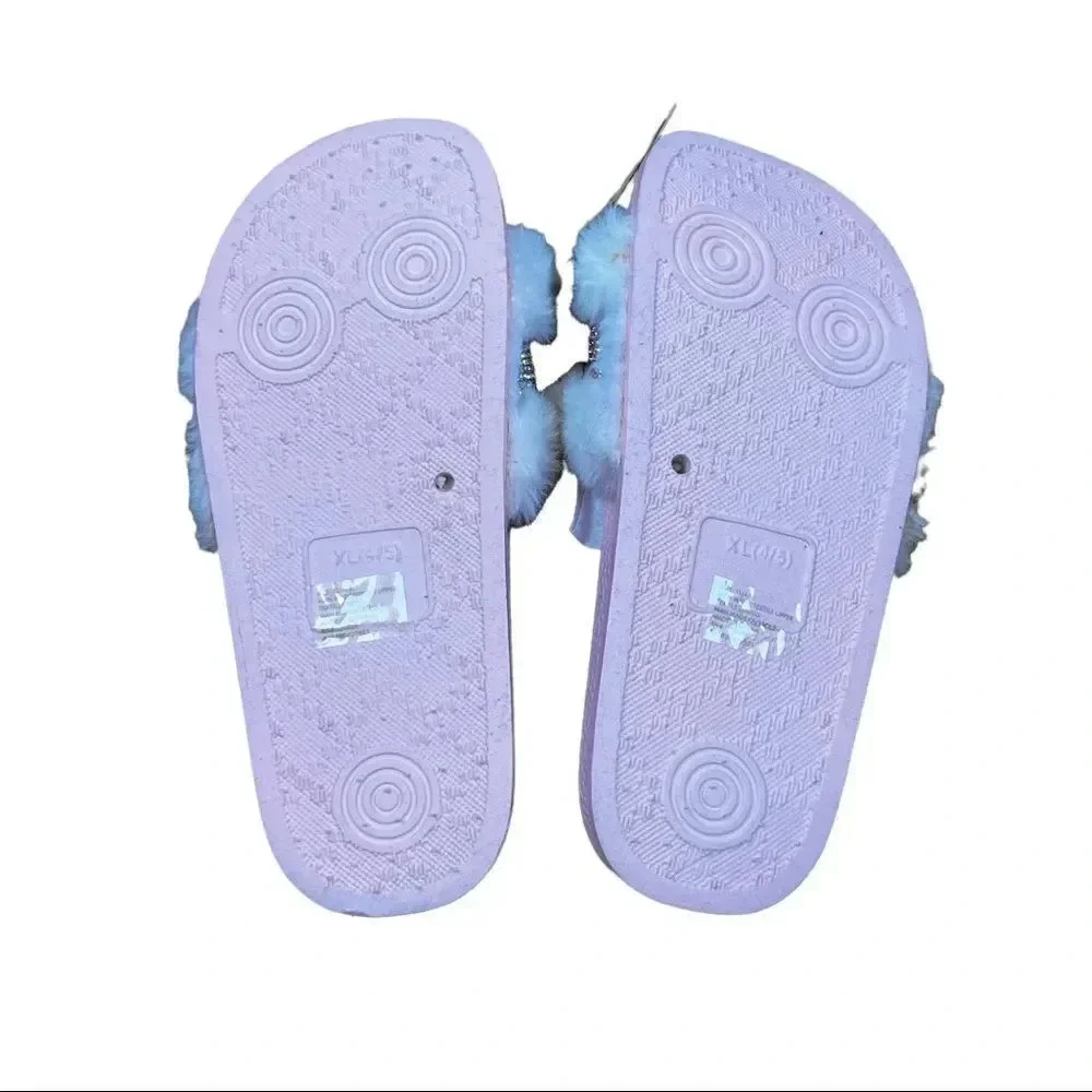 Bebe Girls Fur Slides 4/5